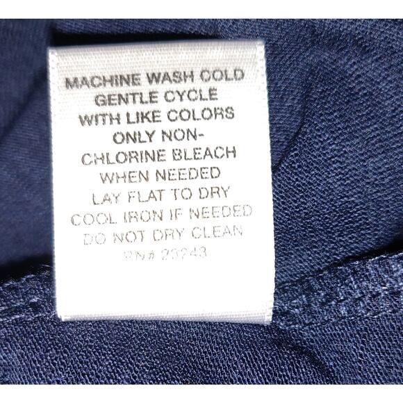 New York & Co Tank Top Sz L NAVY BLUE Vintage Y2K Bella Swan Lace Cami LARGE NY - Picture 9 of 9